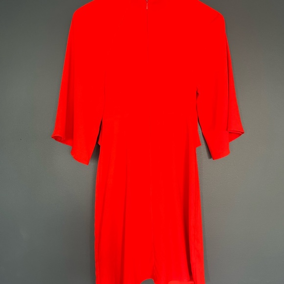 TOPSHOP, red/orange, short flowy dress US size 2 - Picture 2 of 2